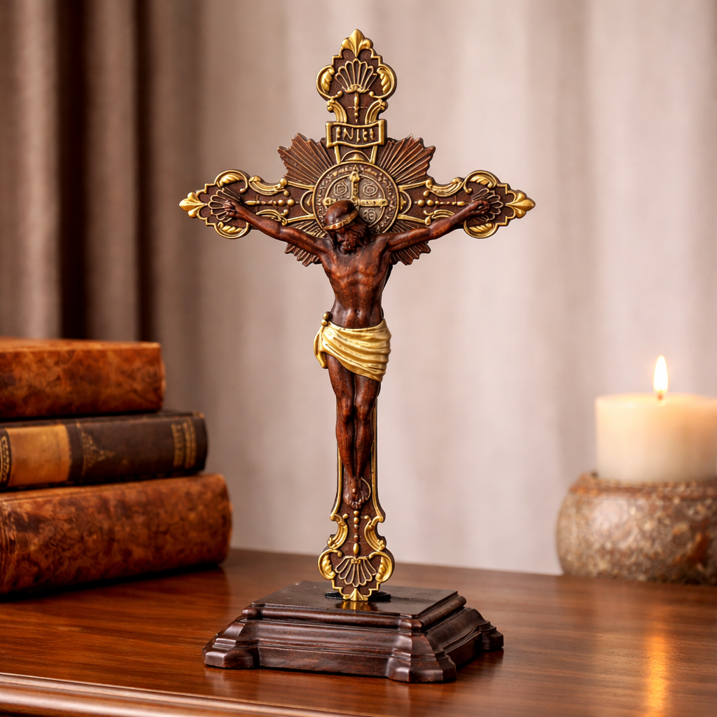 St. Benedict Crucifix with Stand