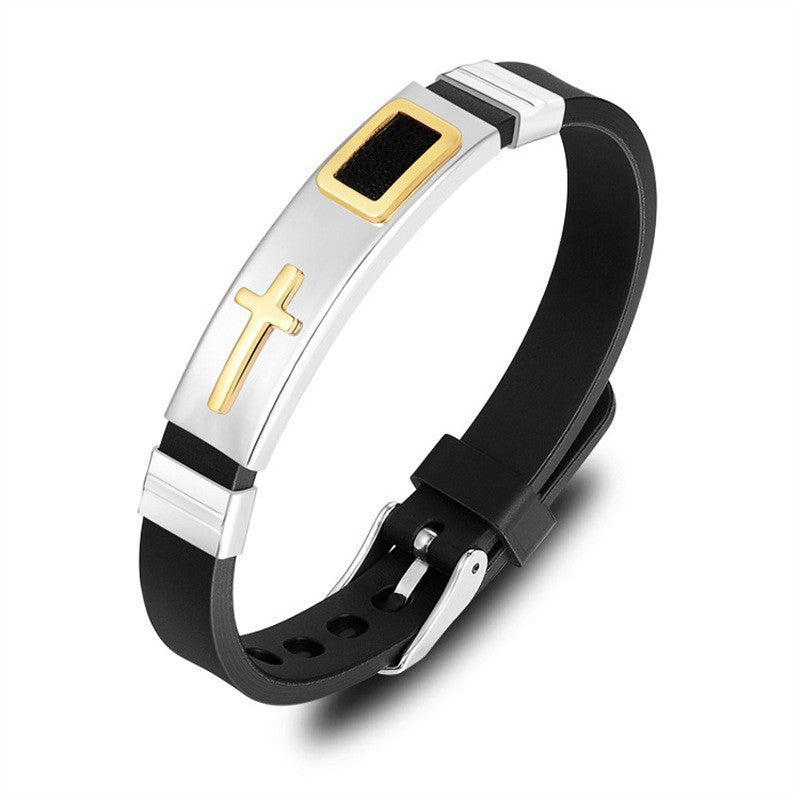 Croce in oro bicolore